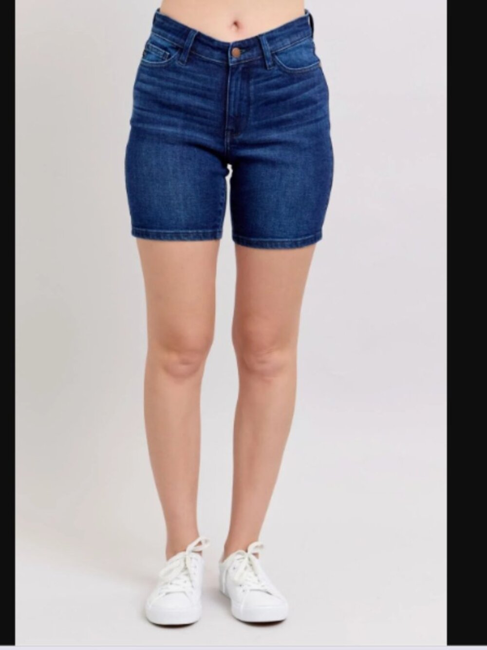 Judy Blue High Waist V-Front Bermuda Denim Short Size 1X